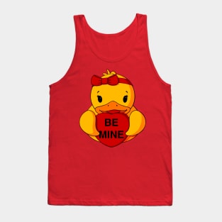 Be Mine Valentine Rubber Duck Tank Top